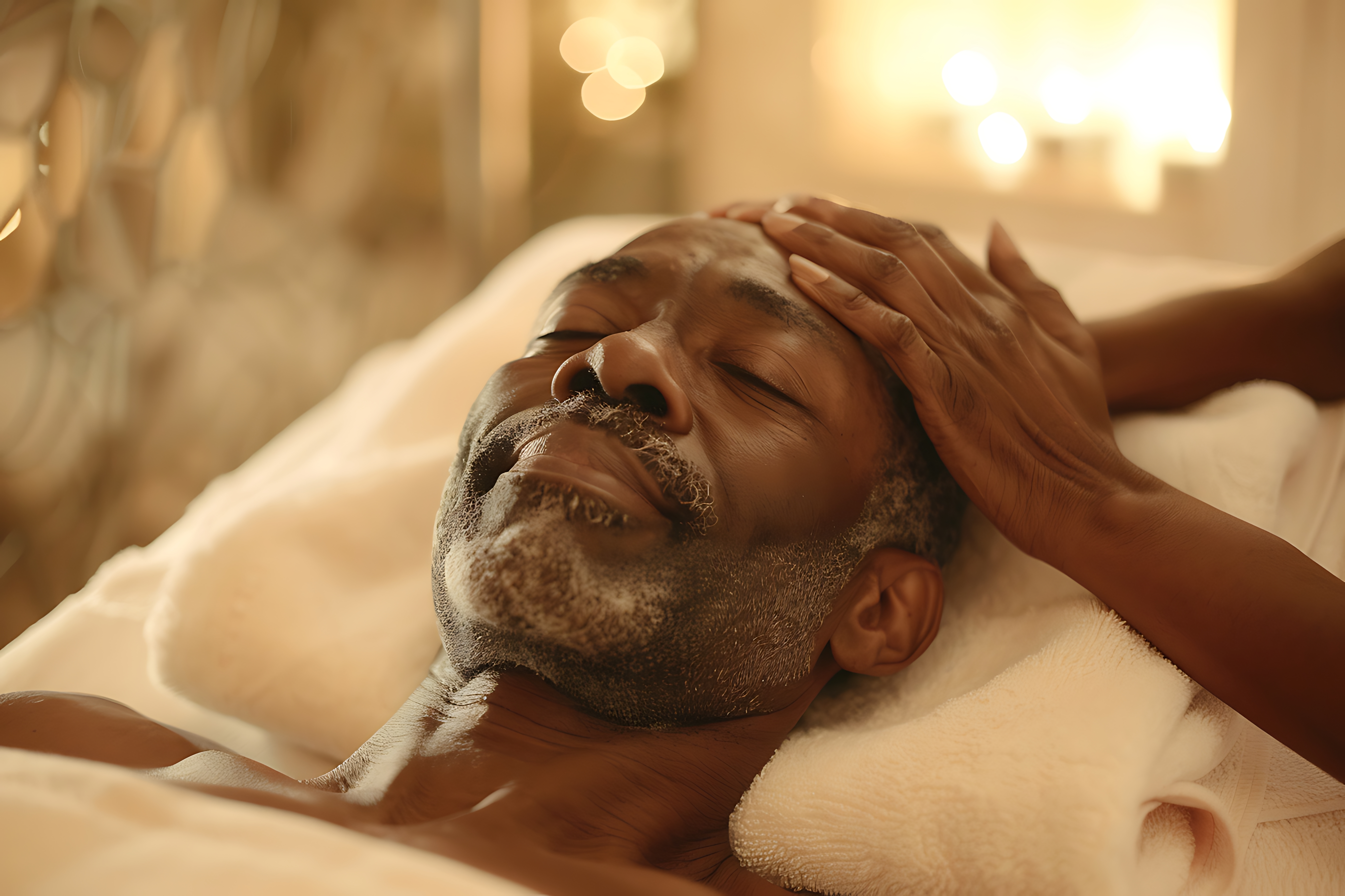 Relaxed client after sports massage in Swakopmund